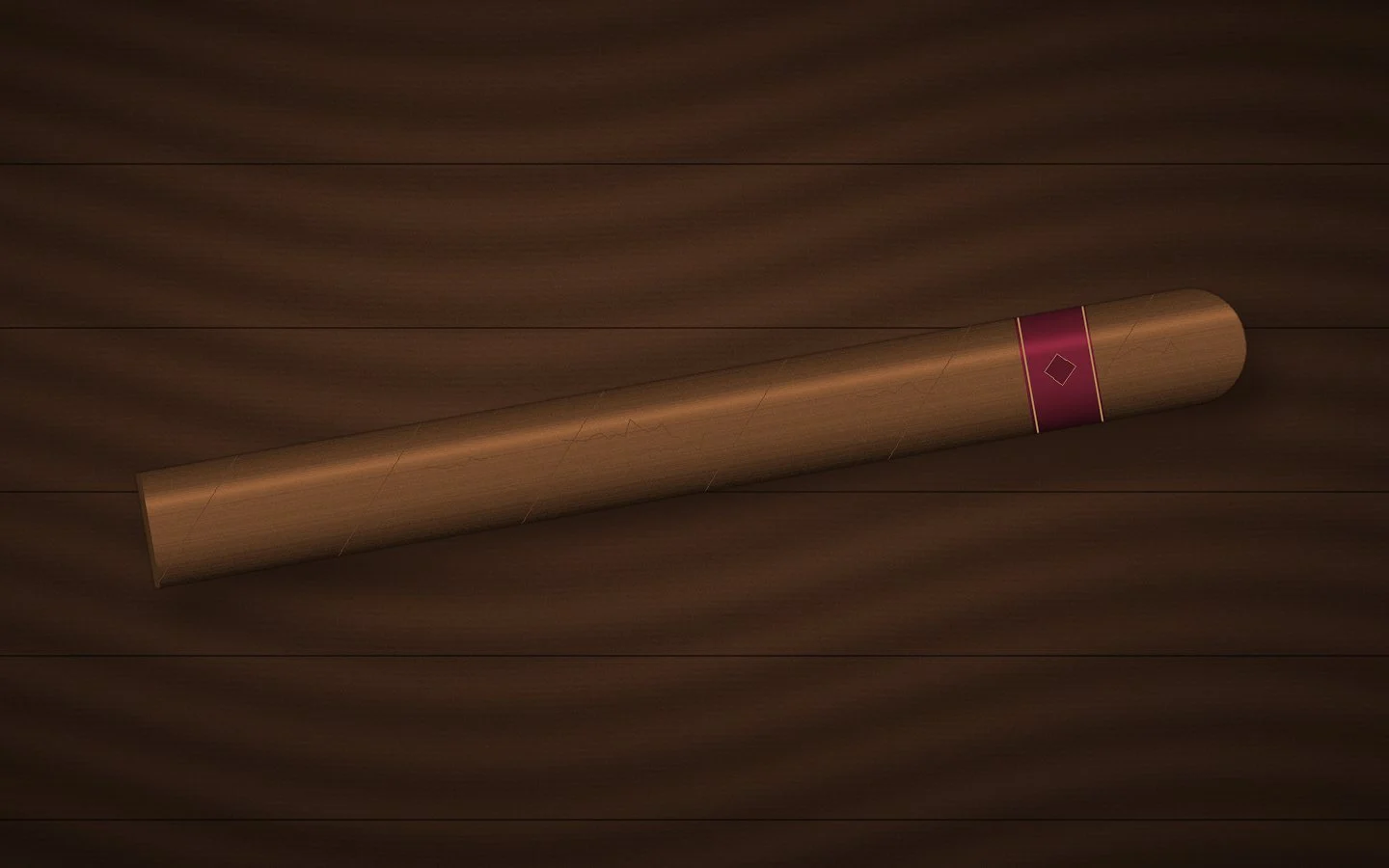 Long Churchill-size cigar beside an ashtray