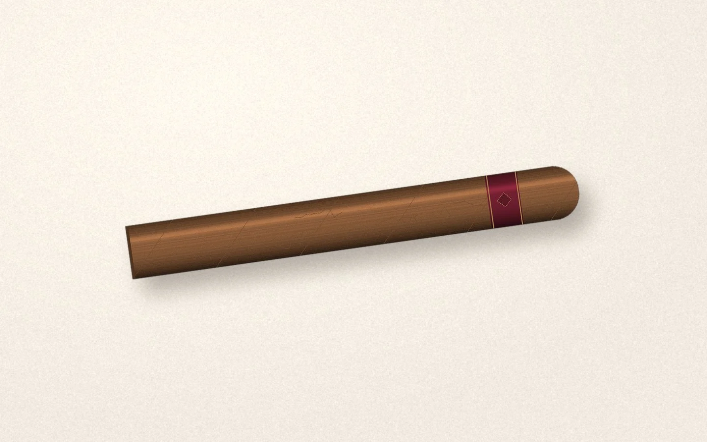 Corona-size cigar with a plain band