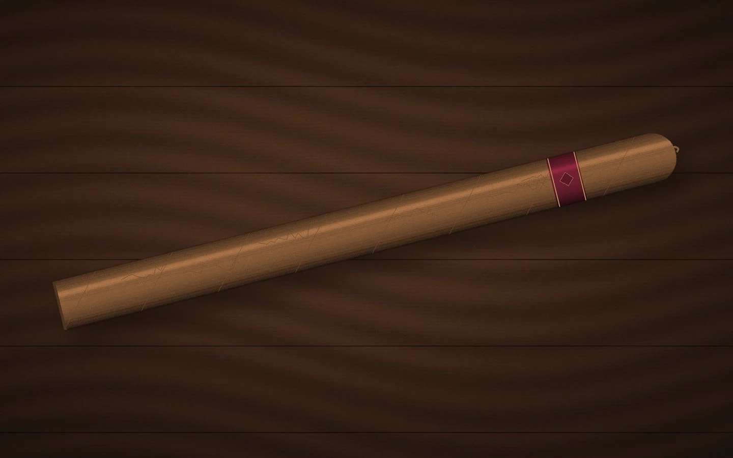 Long, slender cigar on a light background