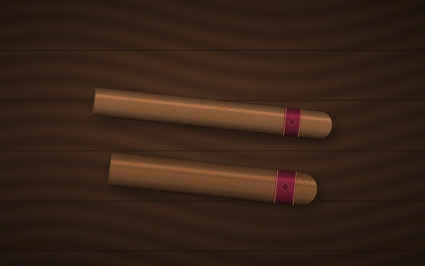 A corona and a robusto cigar side by side